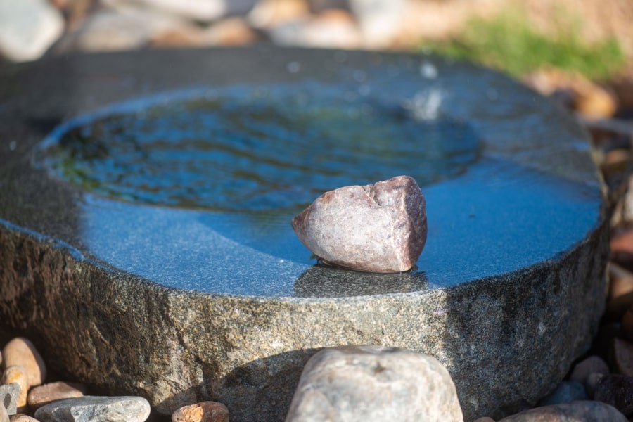 A stone water feature​