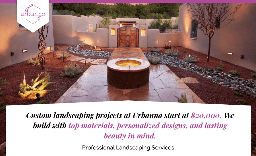 A custom image showing the lowest pricing level for Urbanna's services
