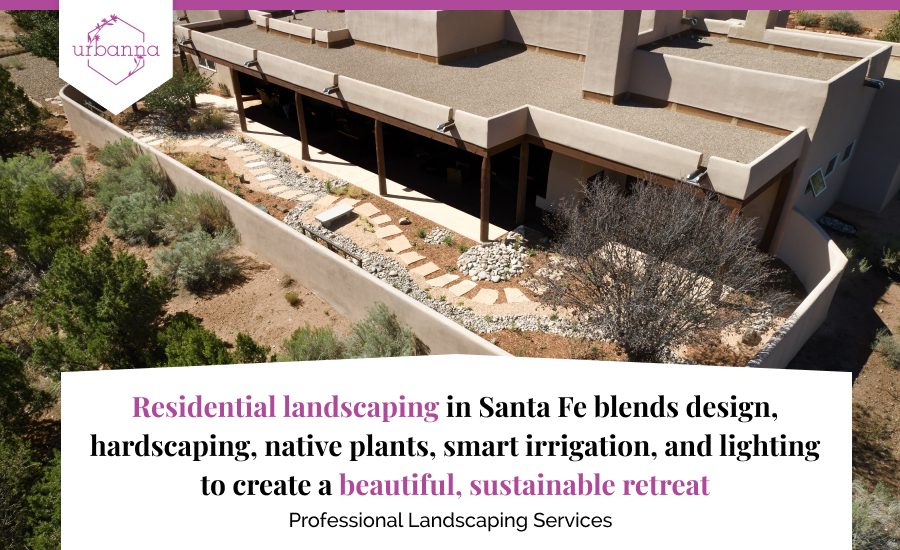 A custom image listing what’s included in a residential landscape project